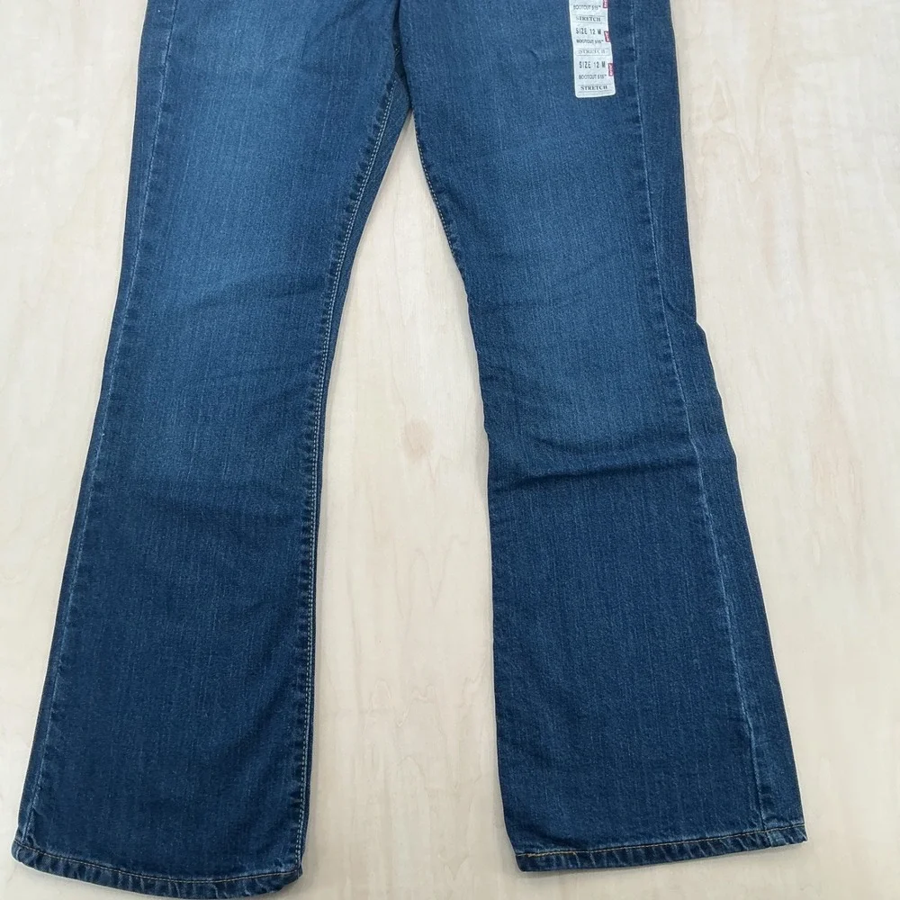 Levi's 515 Bootcut Jeans Womens 12M Blue Stretch Denim Y2K Dark Wash Cowgirl